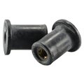 Midwest Fastener Rivet Nut, #6-32 Thread Size, 1/2 in L, Rubber, 10 PK 64541